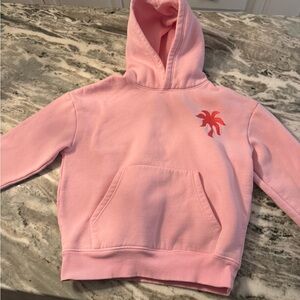Pink Pink Palm Puff Hoodie with Everything Comes in Waves 🌊 XXS